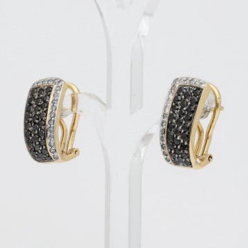 Boucles doreilles - 14 carats Or jaune Diamant (Naturelle), Bijoux, Sacs & Beauté, Boucles d'oreilles