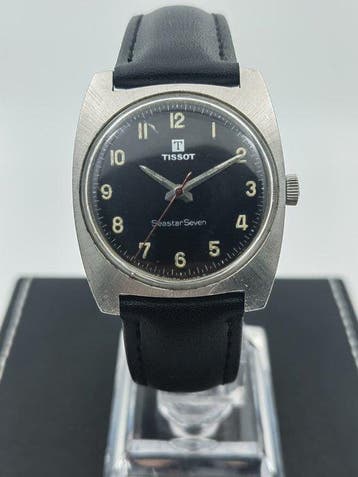 Tissot - Seastar Seven - Black Dial - Zonder minimumprijs -, Handtassen en Accessoires, Horloges | Heren, Nieuw