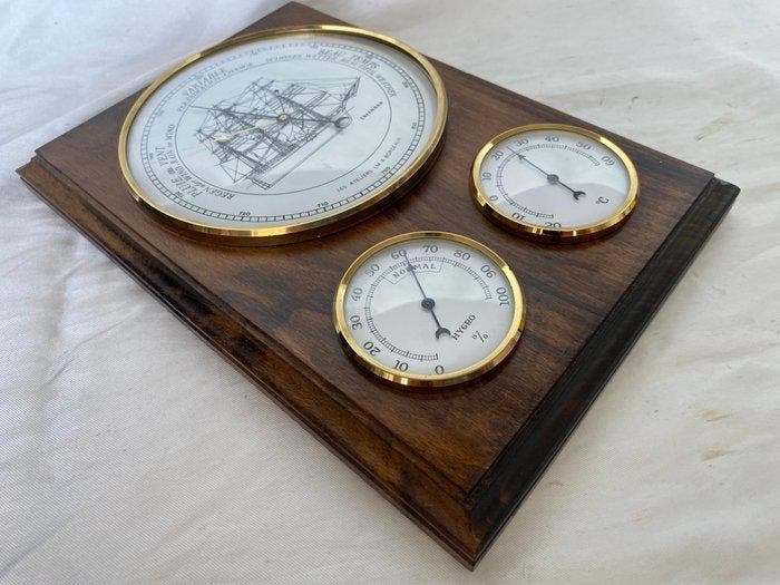 Objets maritimes - Vintage thermomètre, baromètre et, Antiek en Kunst, Curiosa en Brocante