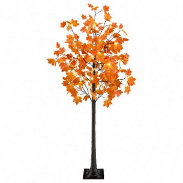 vidaXL LED-esdoorn-kerstboom Bruin 180 cm Kunststof 120, Verzenden