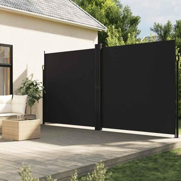 vidaXL Tuinscherm uittrekbaar 220x1200 cm zwart, Tuin en Terras, Verzenden, Nieuw