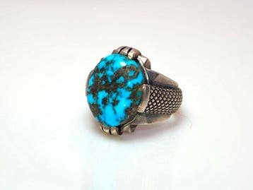 Turquoise - Argent - Bague