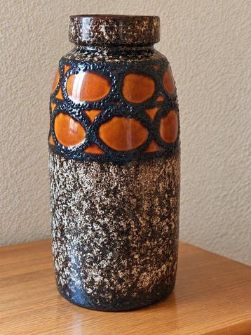 Scheurich - Vase - H. 38 cm - Céramique - Fat Lava Scheurich, Antiquités & Art