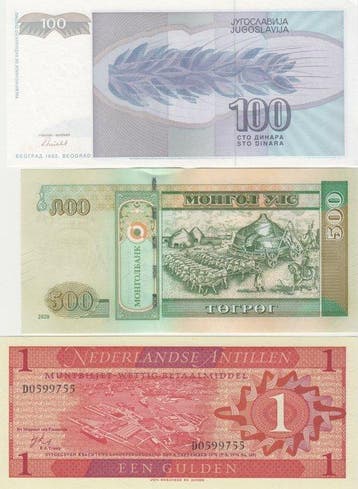 Wereld. - 180 different Banknotes - various dates (Zonder