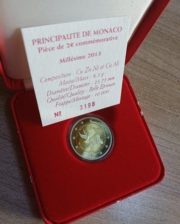 Monaco. 2 Euro 2013 ONU Proof