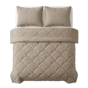 Couette sans housse en teddy - taupe - 240 x 200 cm | 2, Verzenden, Neuf