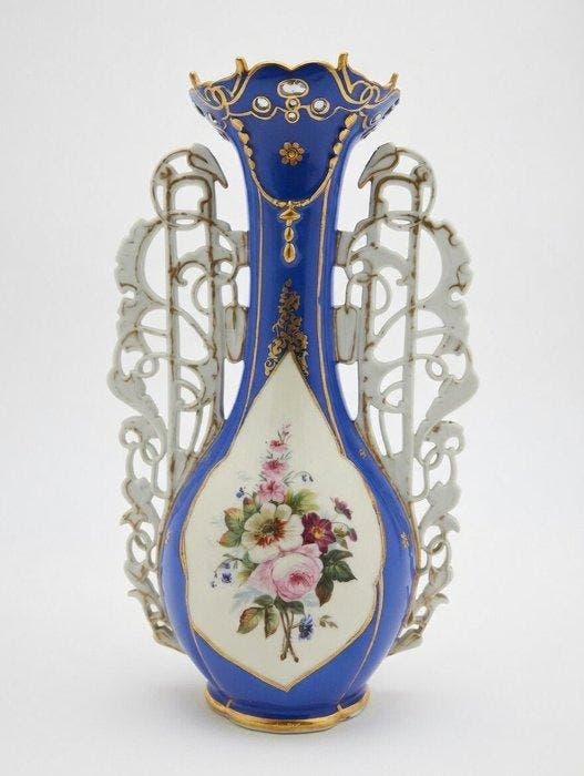 Vaas - Franse Napoléon III 19e eeuw porseleinen vaas -, Antiek en Kunst, Antiek | Glaswerk en Kristal