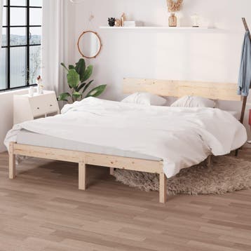 vidaXL Bedframe zonder matras massief hout 160x200 cm, Verzenden, Nieuw
