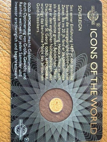 Rwanda. 10 Frw 2015 - Sovereign- 1/200 Oz (.999) (Zonder