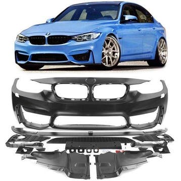 EVO M3 Look Voorbumper Met Front Lip BMW F30 F31 B1948, Auto-onderdelen, Nieuw, Voor, BMW, Bumper