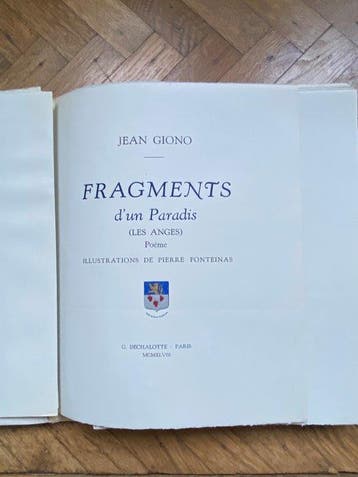 Jean Giono/Illustrations Pierre Fonteinas - Fragments dun