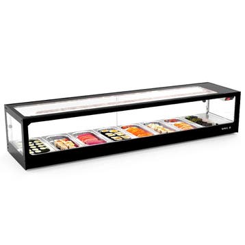 Sushivitrine | LOGIC | Zwart | 8x 1/3 GN | 0°C/+4°C |, Verzenden, Nieuw in verpakking