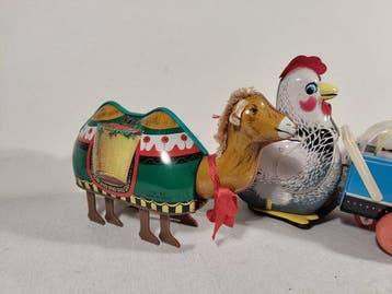 Modern speelgoed - Blikken speelgoed - 2 eierlegende Hühner