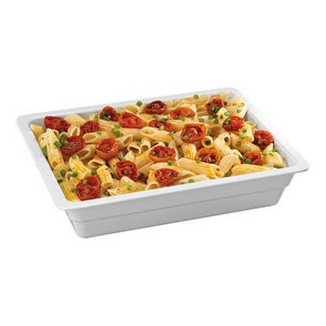 Gastronorm bak wit melamine | 1/2 GN | 32,5x26,5x6,5(h)cm, Verzenden