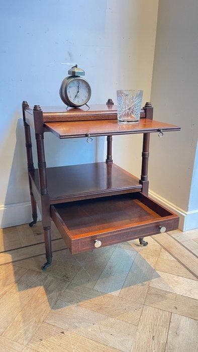 Bijzettafel - Whiskey table - Mahonie, Antiquités & Art, Curiosités & Brocante