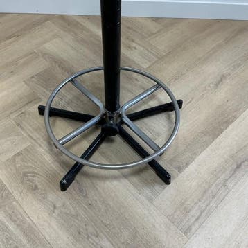 industriële instelbare werkkruk / schoolkruk,  donker beuken, Gebruikt, Hout