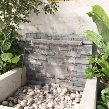 vidaXL Zwembadwaterval rechthoekig 110 cm roestvrij staal, Verzenden