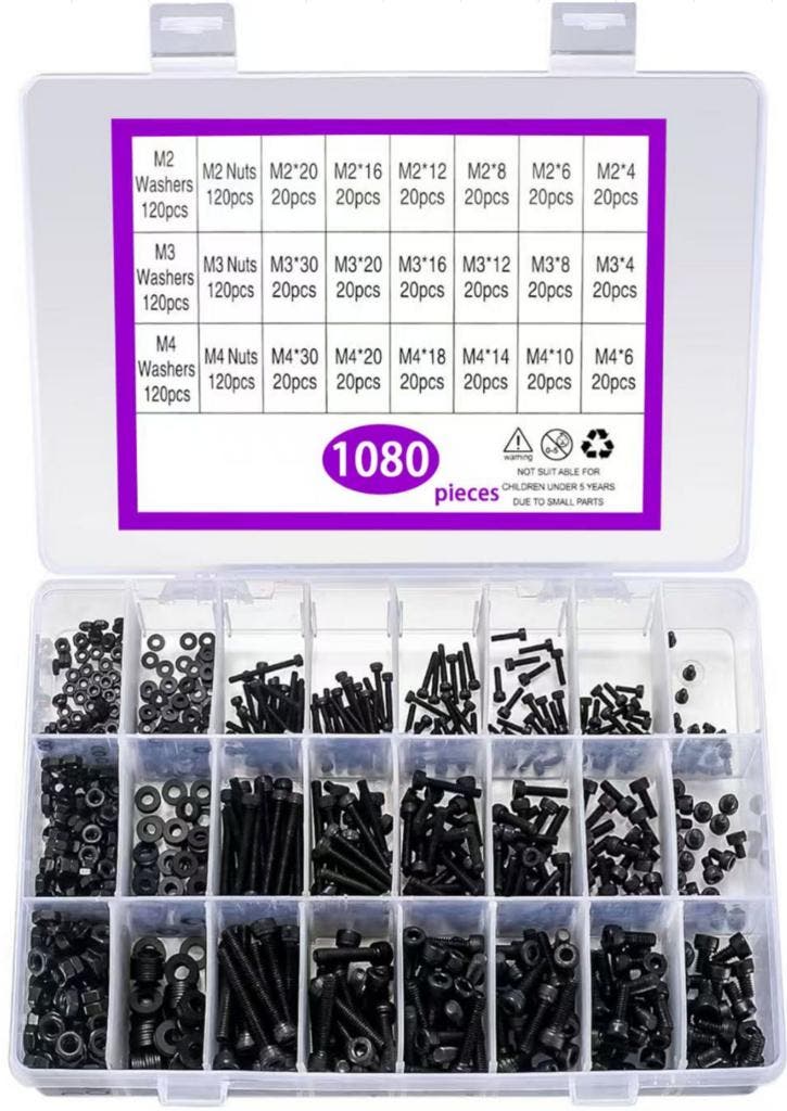 Set zwarte boutjes in verschillende lengtes (M2, M3, M4, 10, Bricolage & Construction, Outillage | Autres Machines, Envoi