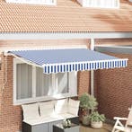 vidaXL Zonnescherm Frame Blauw en Wit 250 x 200 cm, Tuin en Terras, Verzenden, Nieuw