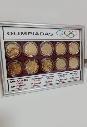Colección completa Monedas oro 24k Juegos Olímpicos -