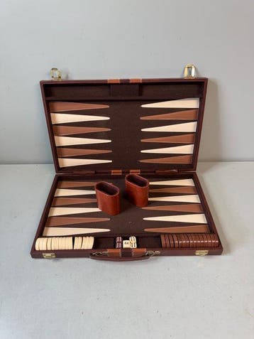 Jeu de société - Luxe xxl grote vintage backgammon