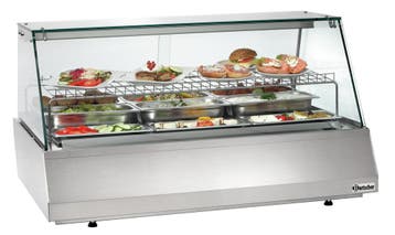 Koelvitrine | 165L | 3/1 GN | Grijs | +6°C/+10°C | 2, Verzenden, Nieuw in verpakking