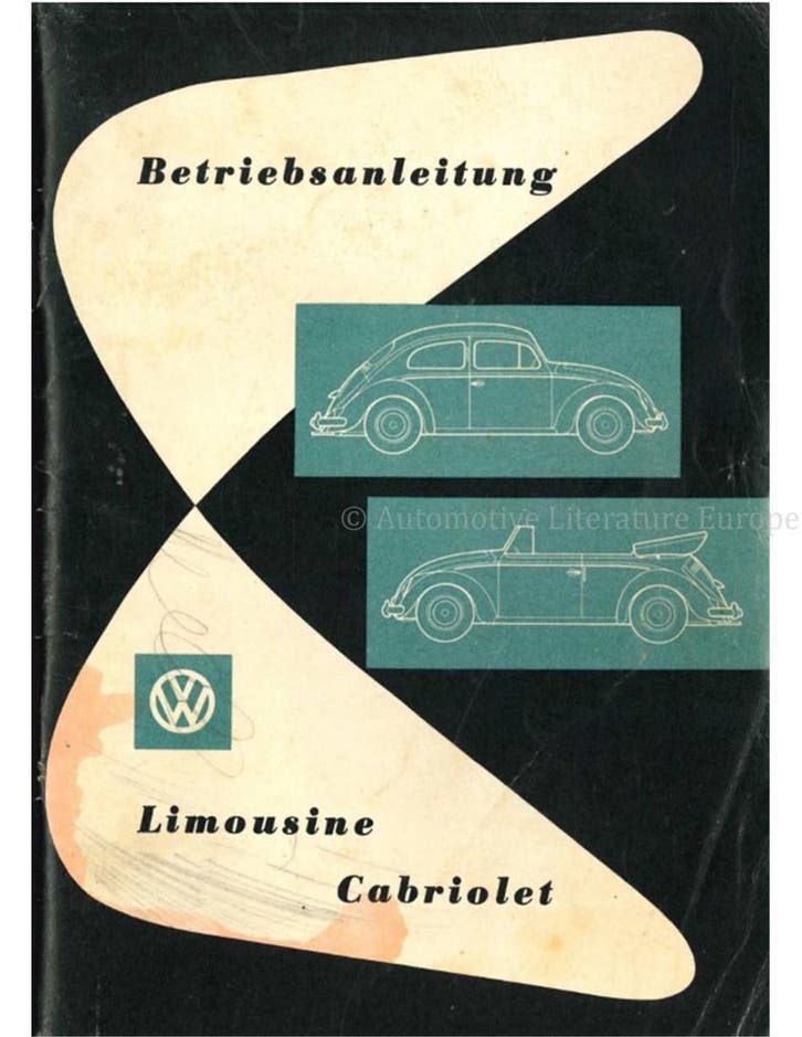 1960 VOLKSWAGEN KEVER 1200 INSTRUCTIEBOEK DUITS, Autos : Divers, Modes d'emploi & Notices d'utilisation, Enlèvement ou Envoi