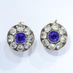 Oorbellen - 18 karaat Roségoud - Strass, Antiek 1850, Nieuw