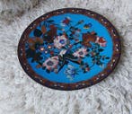 Grand plat en émaux cloisonnés, XIXe siècle. 30cm - Émail -