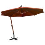 vidaXL Zweefparasol met paal 3,5x2,9 m massief vurenhout, Verzenden, Nieuw