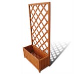 vidaXL Plantenbak met klimrek 70x30x135 cm, Tuin en Terras, Verzenden, Nieuw