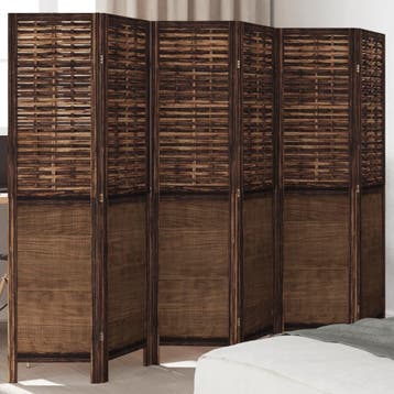 vidaXL Kamerscherm met 6 panelen massief paulowniahout, Verzenden