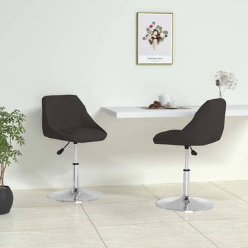 vidaXL Eetkamerstoelen 2 st kunstleer zwart, Verzenden