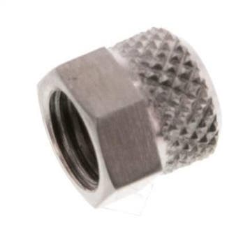 6x4 M8x1mm Union Nut RVS [2 Stuks], Verzenden
