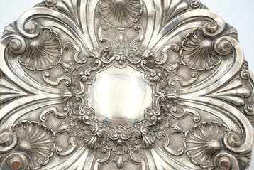 Presenteerblad - .833 zilver - Rococo-herleving decoratie