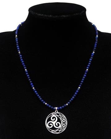 Lapis lazuli - Ketting van de Druïdische Triskèle: De