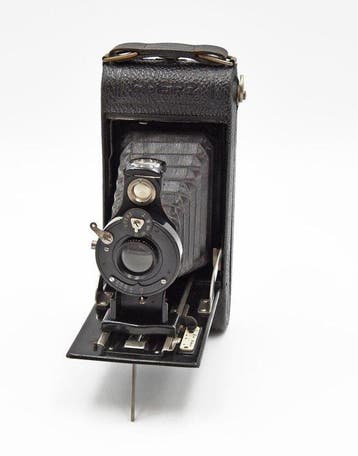 Goerz Macchina a soffietto con custodia Analoge camera, Nieuw