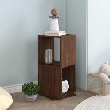 vidaXL Draaikast 34,5x34,5x75,5 cm spaanplaat bruin, Huis en Inrichting, Verzenden, Nieuw