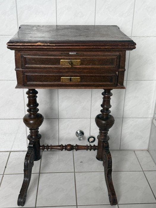 Table de jeux - Bois - Hauteur : 81 cm, Antiquités & Art, Antiquités | Autres Antiquités