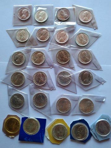 Italië, Republiek 500 Lire 1968- 2001, Postzegels en Munten