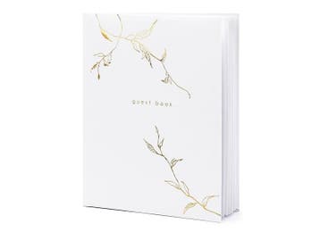 Gastenboek Wit 24,5cm, Verzenden, Nieuw