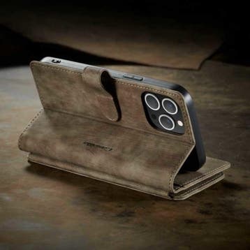 iPhone 13 Leren Flip Case Portefeuille - Wallet Cover Cas, Verzenden