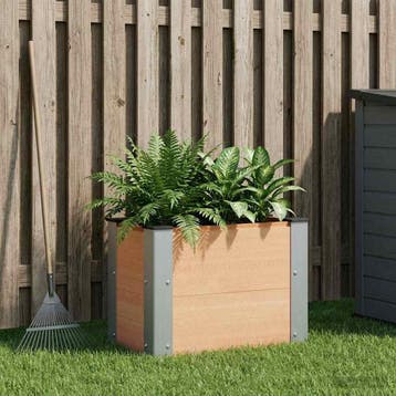 vidaXL Verhoogde plantenbak Bruin 50 x 30 x 36 cm WPC en, Tuin en Terras, Verzenden, Nieuw