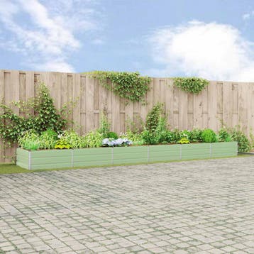 vidaXL Plantenbak Pastelgroen 580 x 100 x 45 cm, Verzenden