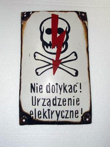 Verzameling emailleborden - oud emaillebord - Polen /