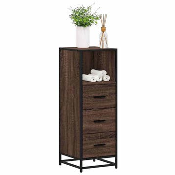 vidaXL Badkamerkast 35x37,5x100 cm bewerkt hout bruin, Verzenden