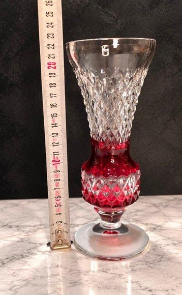 Val Saint Lambert - Vase - cristal taillé, Antiquités & Art