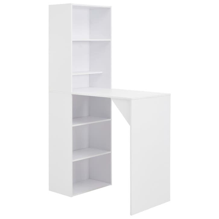 vidaXL Bartafel met kast 115x59x200 cm wit, Huis en Inrichting, Tafels | Eettafels, Nieuw, Verzenden