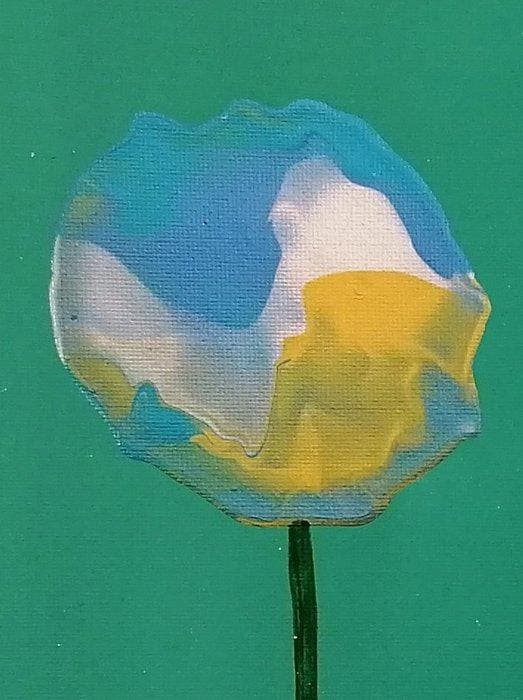 Terenzio Lana - papi sul prato, Antiquités & Art, Art | Peinture | Moderne