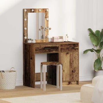 vidaXL Kaptafel 2 st Bruin 50 x 41 x 135 cm Bewerkt hout, Verzenden